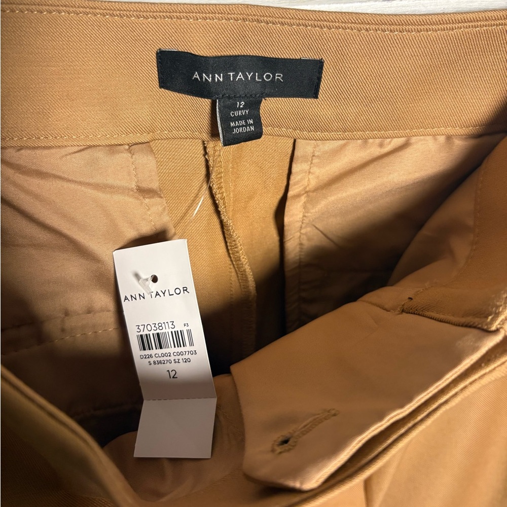 Ann Taylor The Button Pencil Pants Twill Straight Office Timeless Curvy - Picture 8 of 10